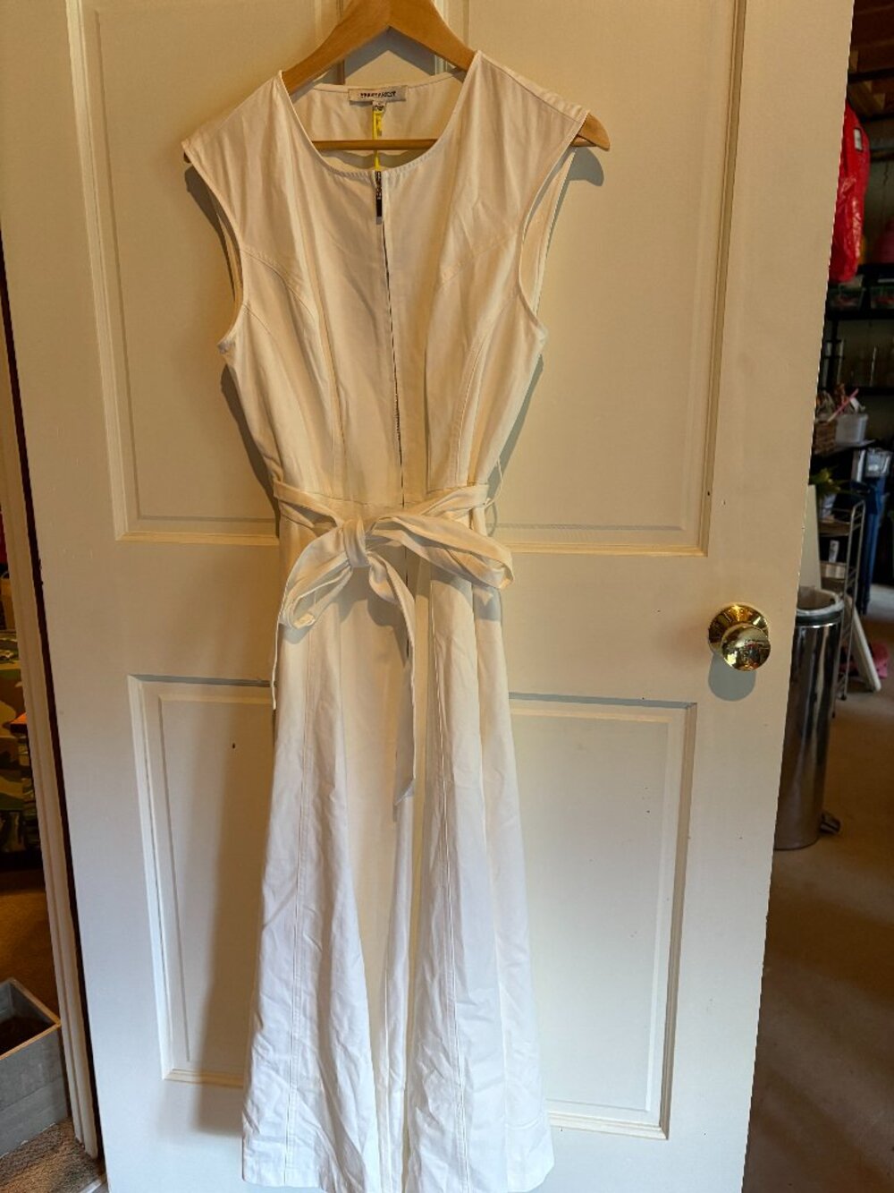 NWT FREEMARKET (by Flying Tomato) white zip front dress Size L - Picture 1 of 4
